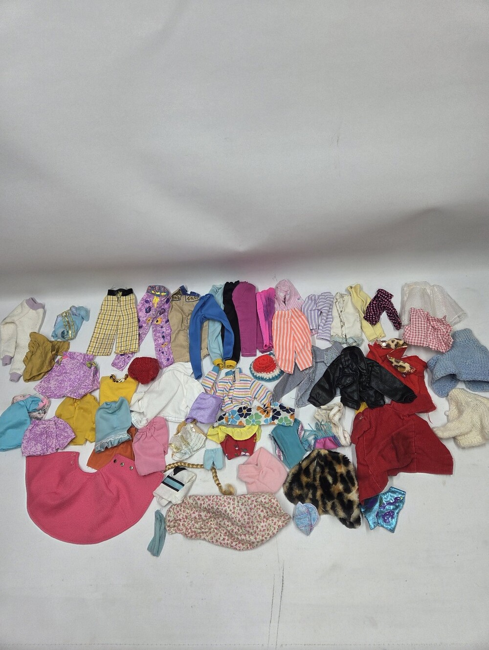 Large lot of fashion doll clothes various sizes types styles some homemade